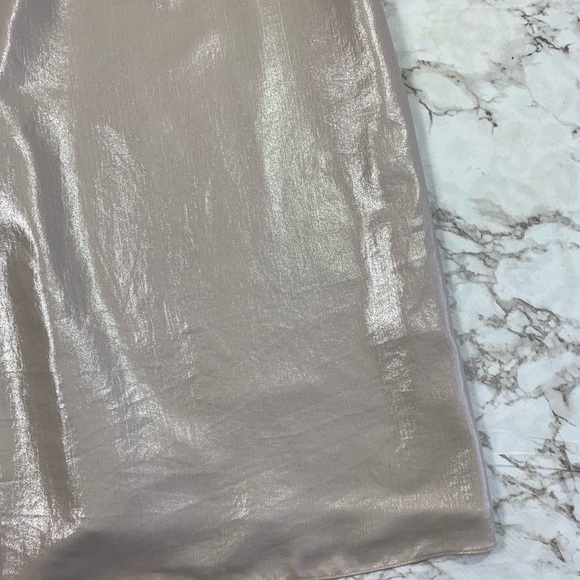 Topshop Pink Metallic Romantic Cocktail Dress - Picture 4 of 6